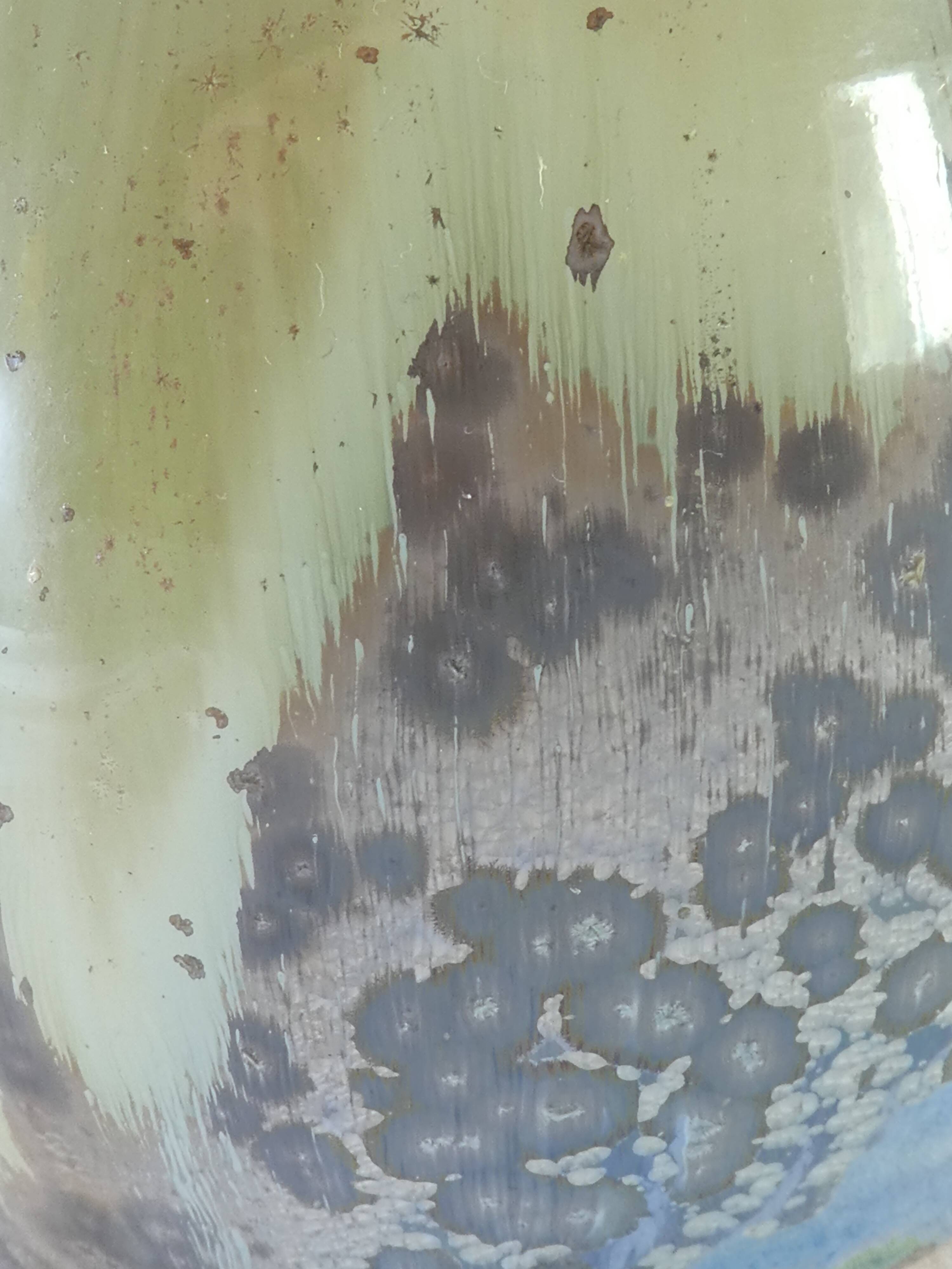 Vase in gres stamped p.l pont des vernes france