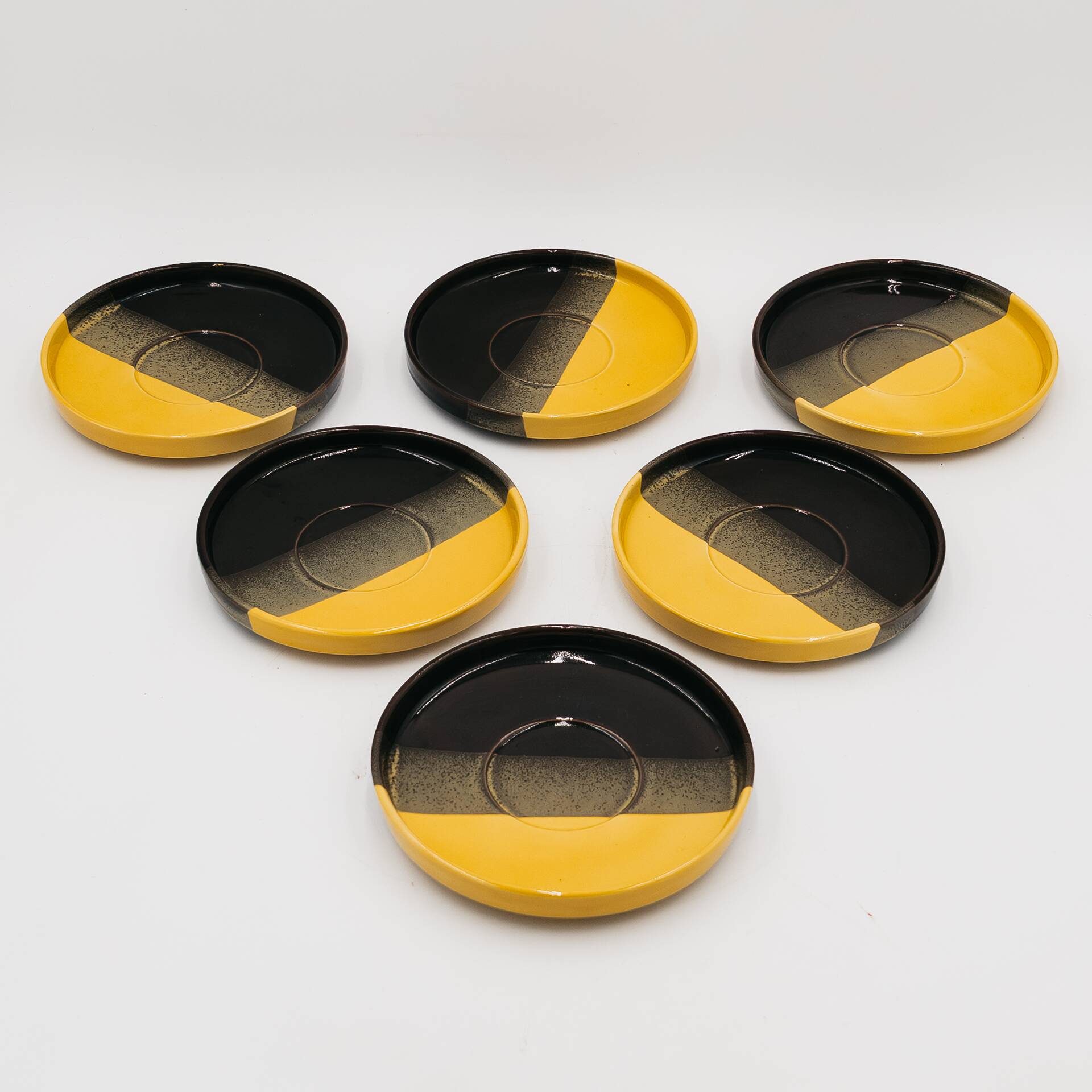 Set Da Pranzo  Vintage In Ceramica Prod. SIC Design Space Age 6 Pcs