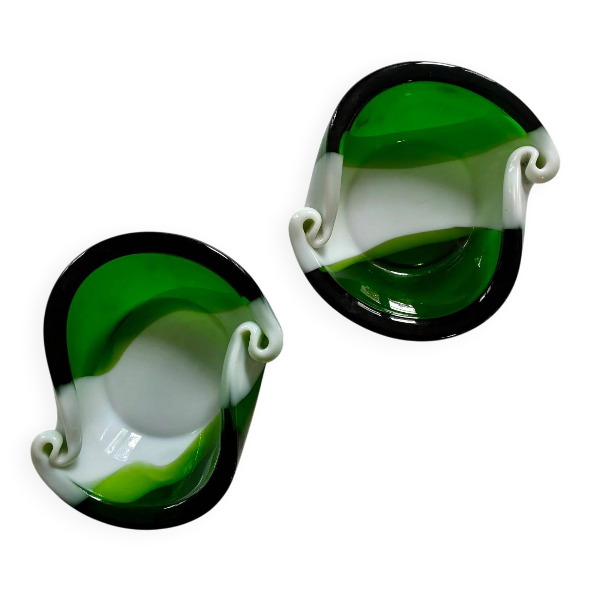 Paire de vide-poches en verre de Murano - 1970.