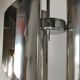 Chrome metal pendant lamp from the 1970s