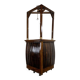 Bar haute vintage en bois / comptoir / meuble bar avec cloche