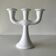 Chandelier with 3 branches in white ceramic Guldkroken Sweden – Vintage
