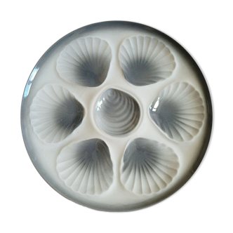 Vintage shellfish or oyster plate Moulin des Loups