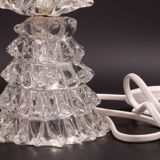 Elegant Table Lamp in Rostrato Murano Glass Vase attributed to Barovier & Toso, 1940s