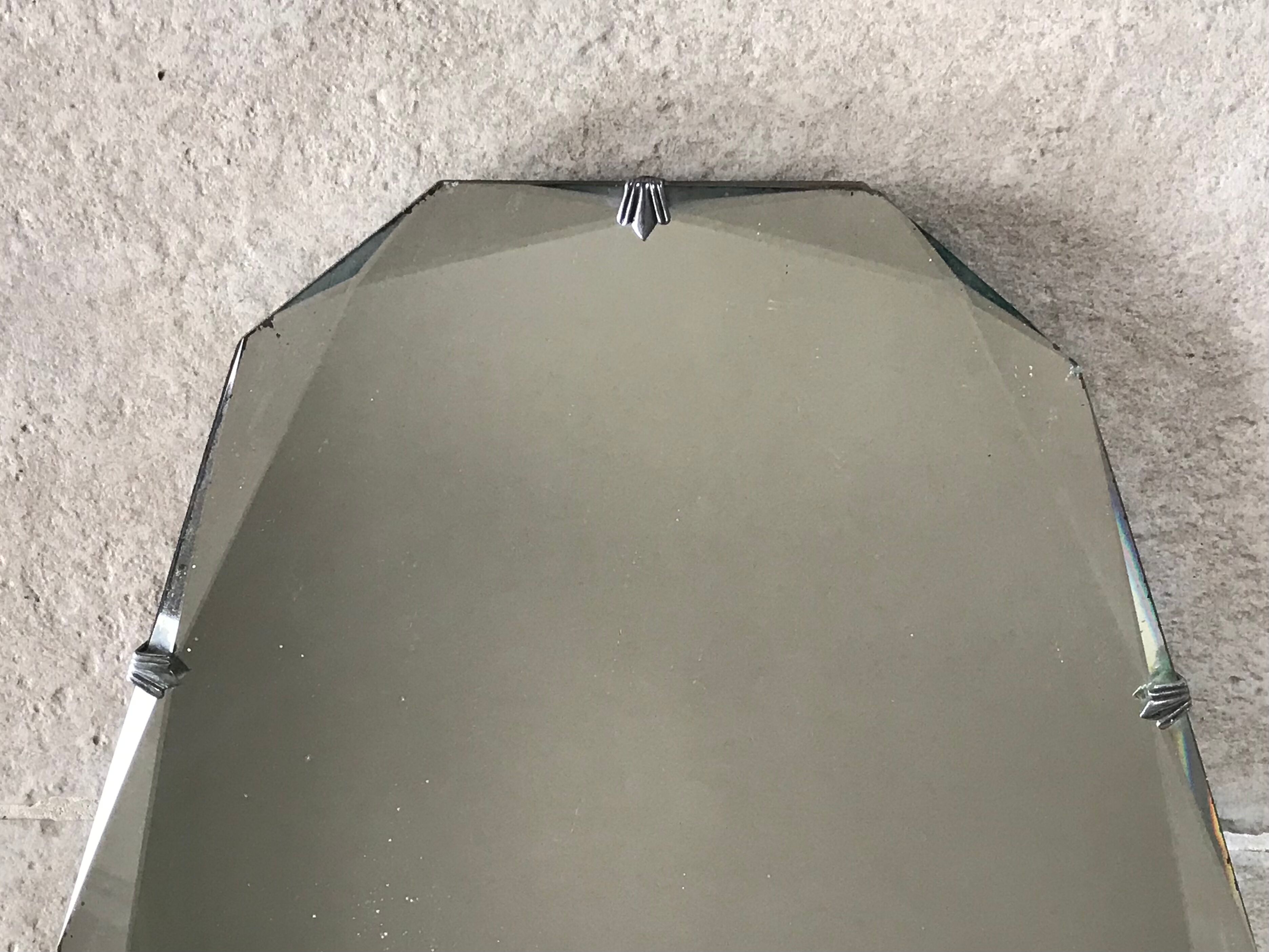 Art Deco Bevelled Mirror 68X41