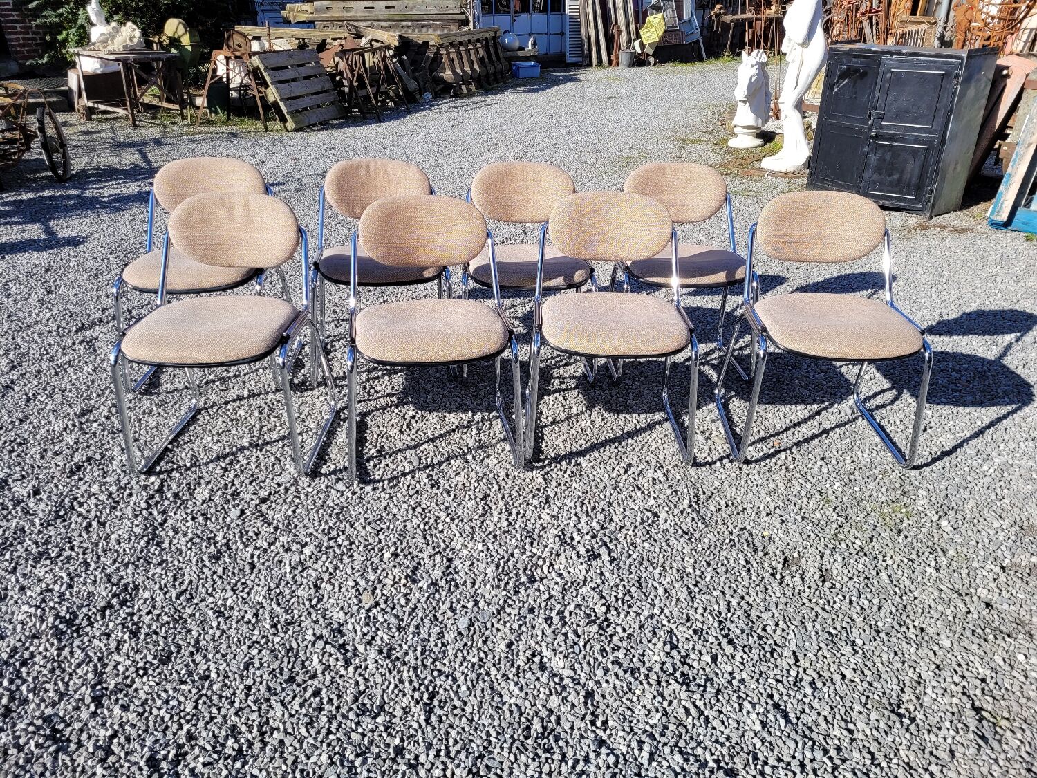Set of 8 vintage office chairs