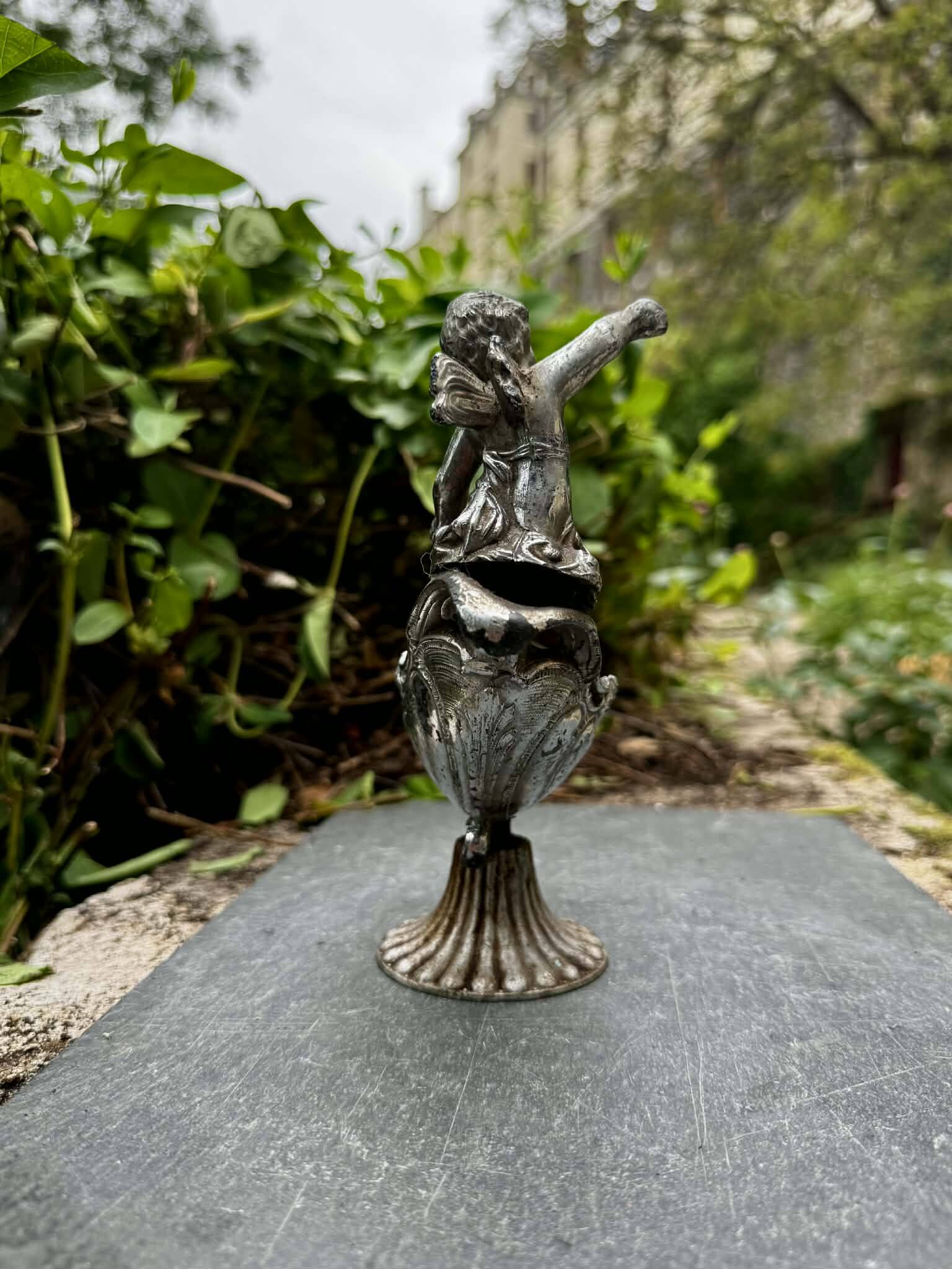 Silver bird fountain Art Nouveau