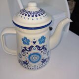 vintage blue and white enamel coffee or teapot