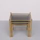 Brass nesting tables Hollywood Regency 1970s France