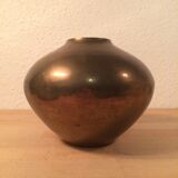 Vintage modernist golden brass vase