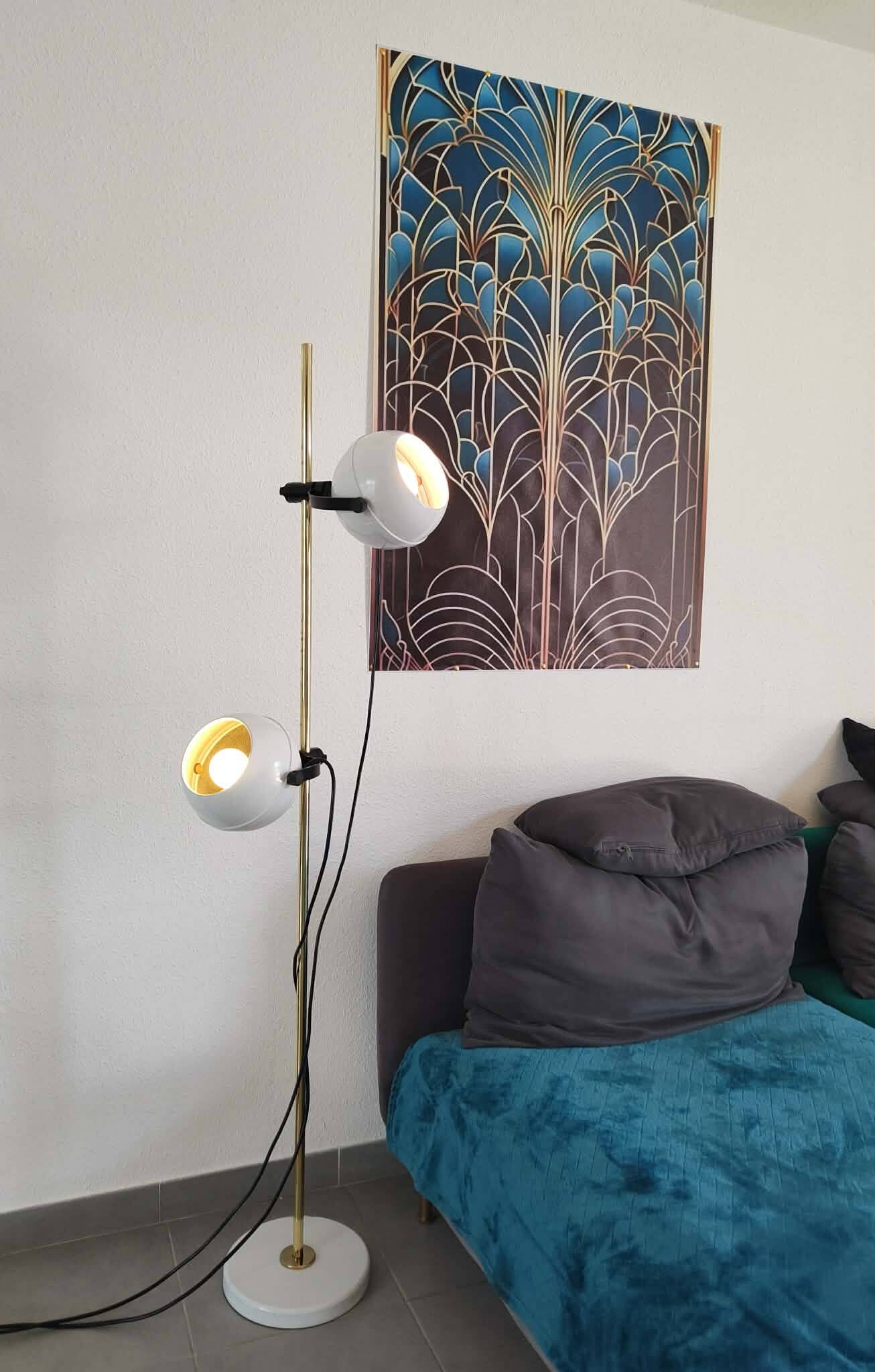 1970s vintage floor lamp eyes ball