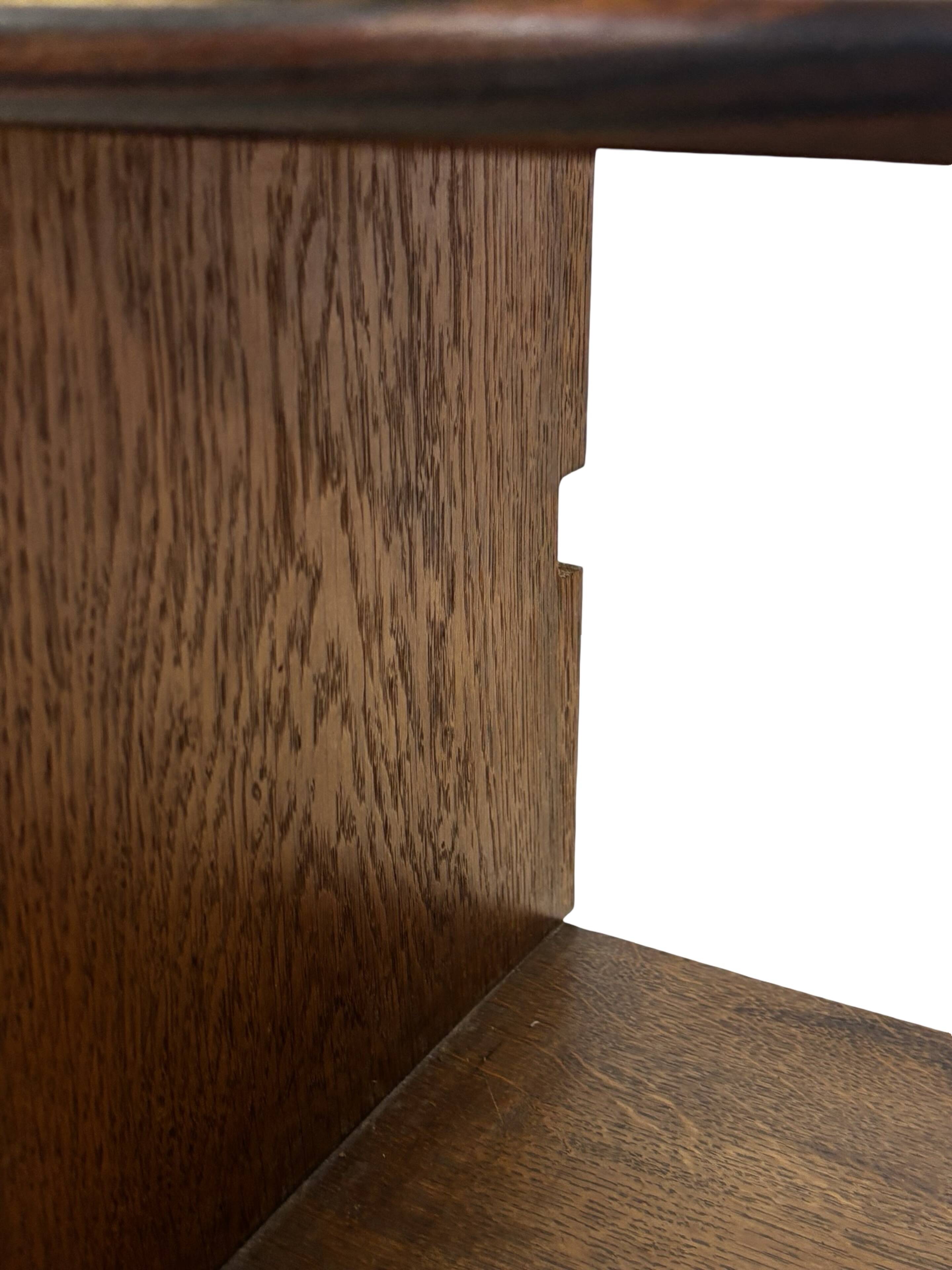 Art Deco Oak compact bookcase minimalist design