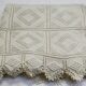 White crochet bed cover