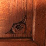 Low Art Deco oak and marble sideboard