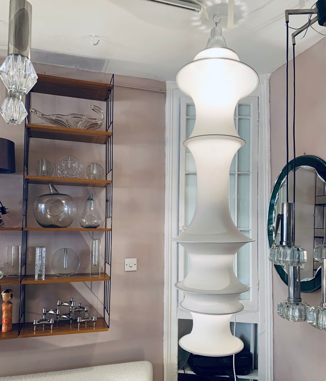 1960s Italian Danese Milano Falkland Pendant Lamp