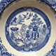 Hollow ironstone dish with blue Japanese decor