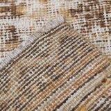 Hand-made wool distressed rug 92x52cm