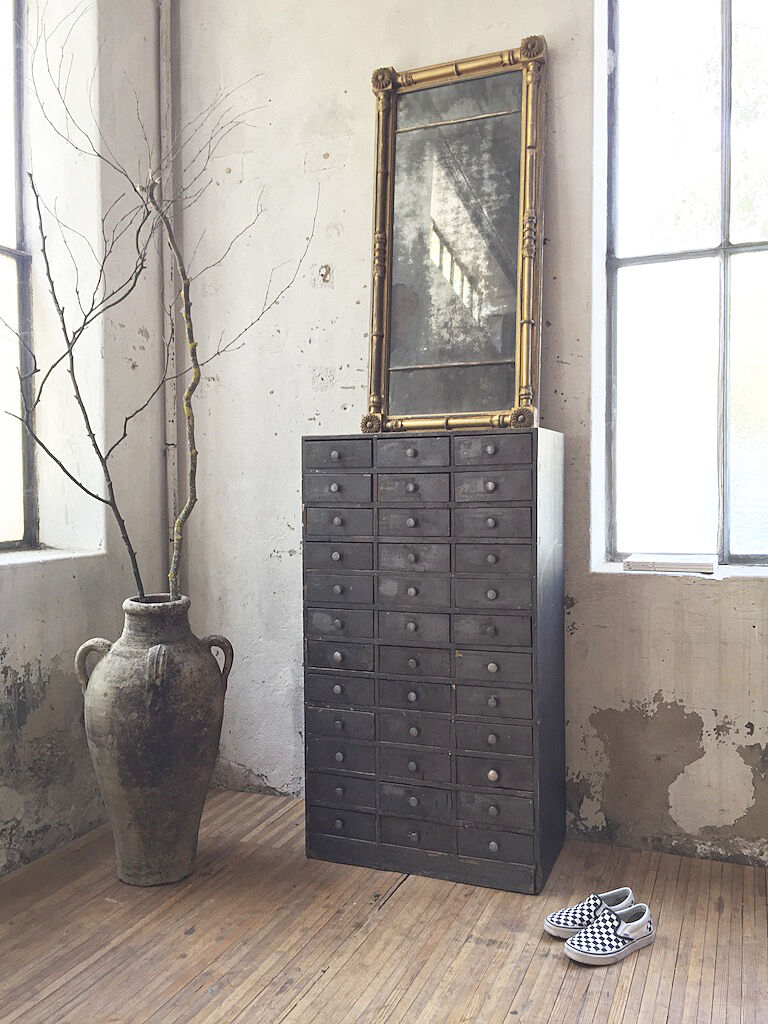 18th century mercury mirror 119x56cm