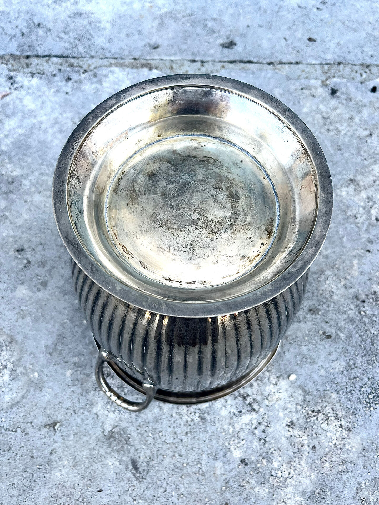 Silver Plated Champagne Bucket – Italian Empire Style Wine Cooler