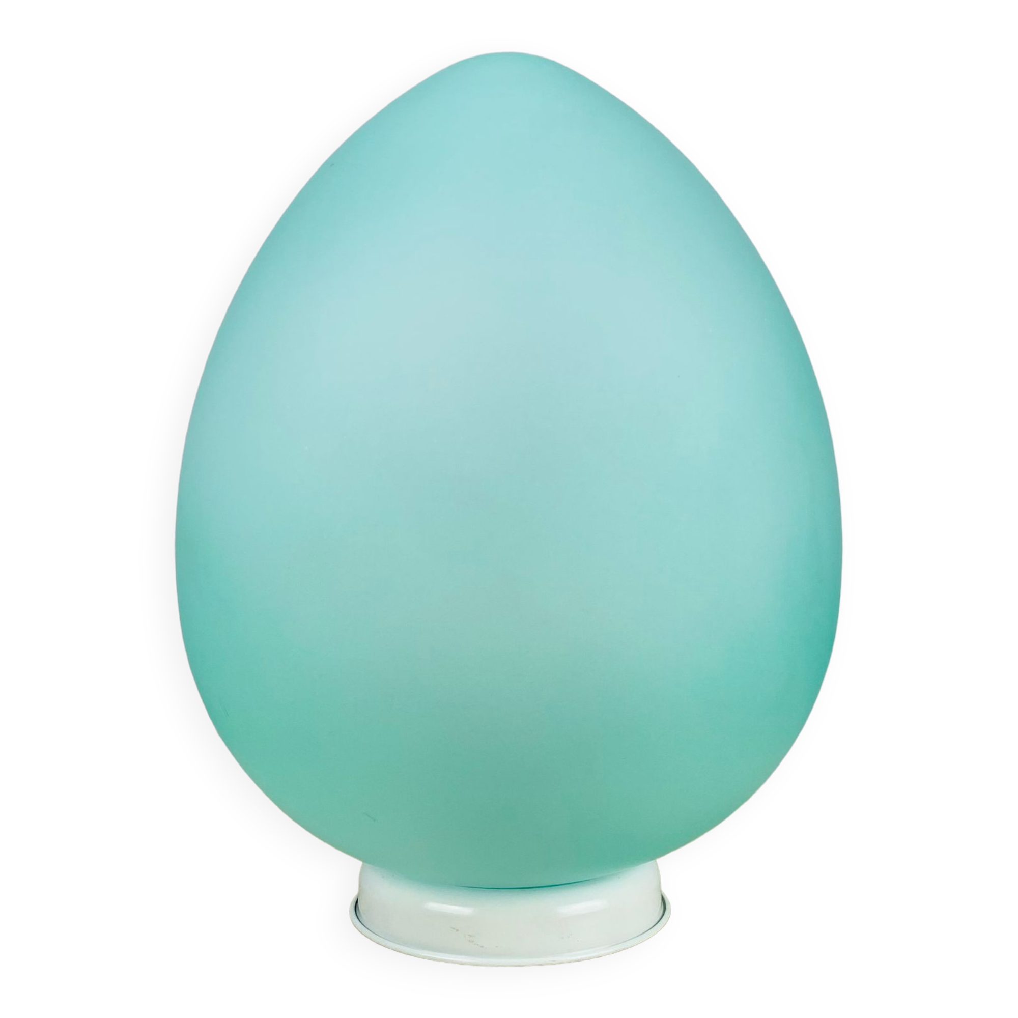 Egg lamp Domec pale green glass 70s
