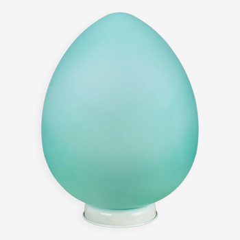Egg lamp Domec pale green glass 70s