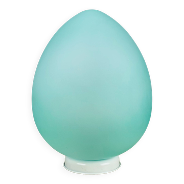 Egg lamp Domec pale green glass 70s