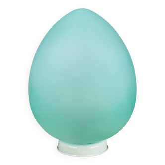Egg lamp Domec pale green glass 70s