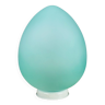 Lampe œuf Domec verre vert pâle années 70
