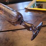 Textured smoked glass soliflore. 1970s