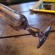 Soliflore en verre fumé texturé. Années 70