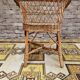 Fauteuil osier rotin 1960 vintage