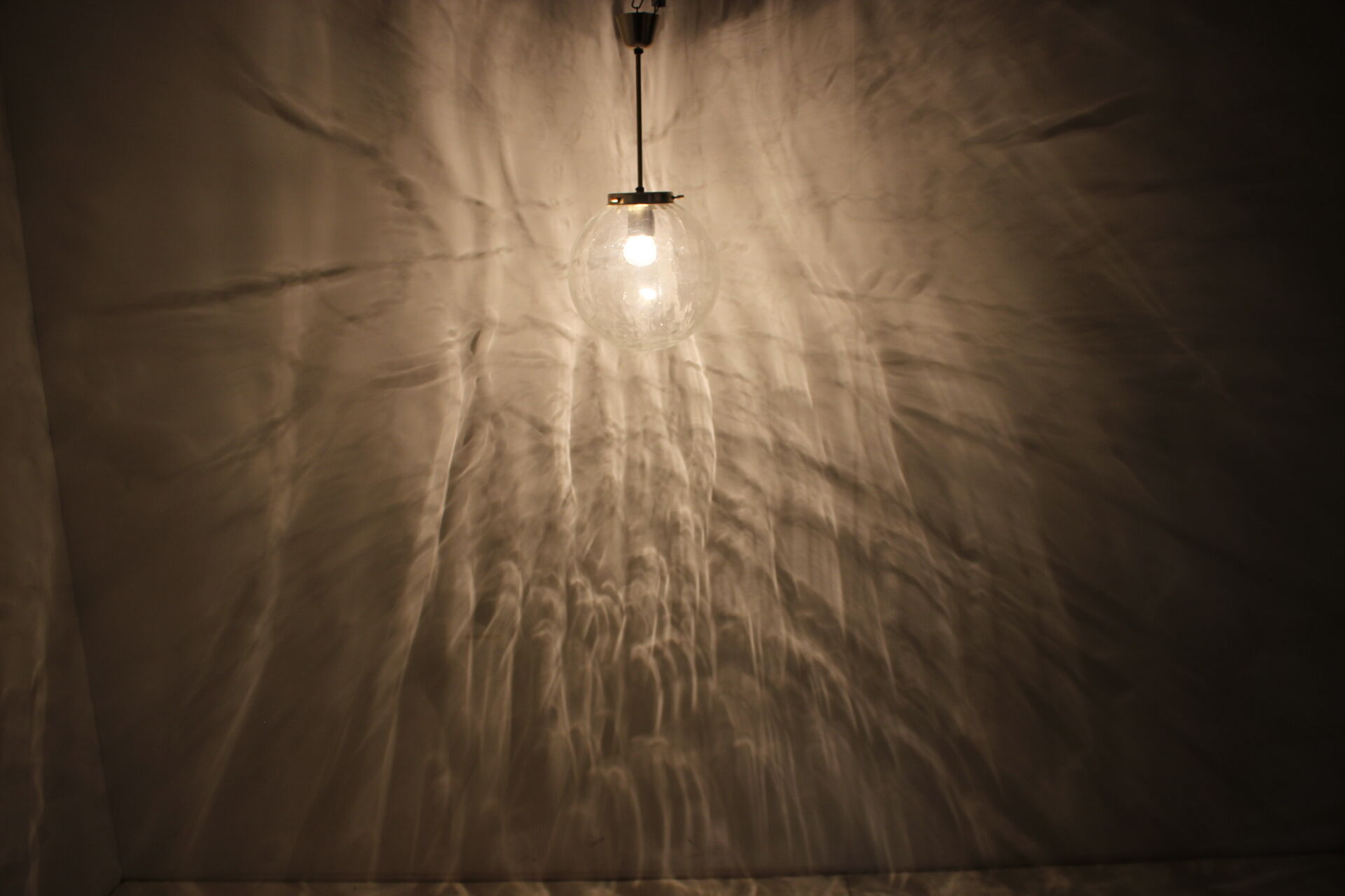 Mid-century glass pendant Czechoslovakia, 1970's