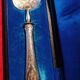 Solid silver serving shovel, 1st grade. Louis XV / Art Nouveau style