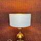 VINTAGE 1970 LARGE FORMAT LAMP CHROME BASE 1 BRUSHED ALUMINIUM BALL DO
