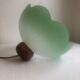 Suspension in frosted glass and wood