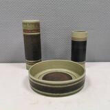 Trio of ceramics, consisting of two vases and a bowl/dish