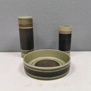 Trio of ceramics, consisting of two vases and a bowl/dish