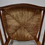 Chaise à langer paillée en merisier, époque directoire - 1ère partie du xixe