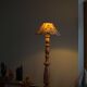 Mid-century sculptural Scandinavian floor lamp in solid pine, 1970.
