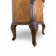 serpentine nightstands in walnut Art Deco