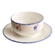 Bowl on plate / sauce boat in Digoin Sarreguemines Mary Lou earthenware.