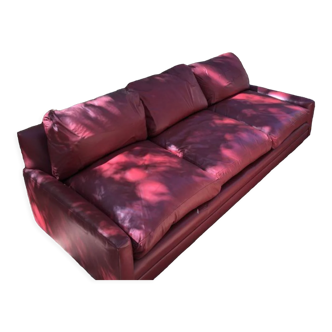 Red leather sofa