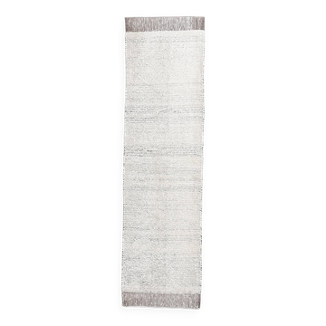 2x8 Earthly & White Turkish Runner Rug, 29x250Cm