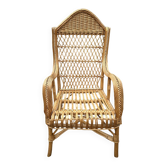 Fauteuil rotin ancien