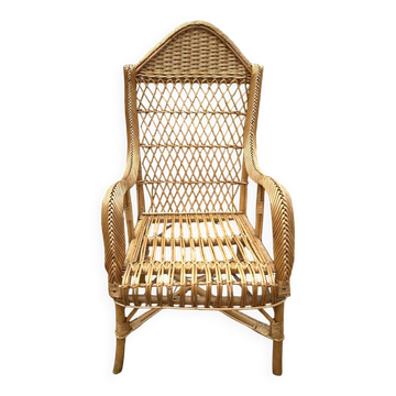 Fauteuil rotin ancien