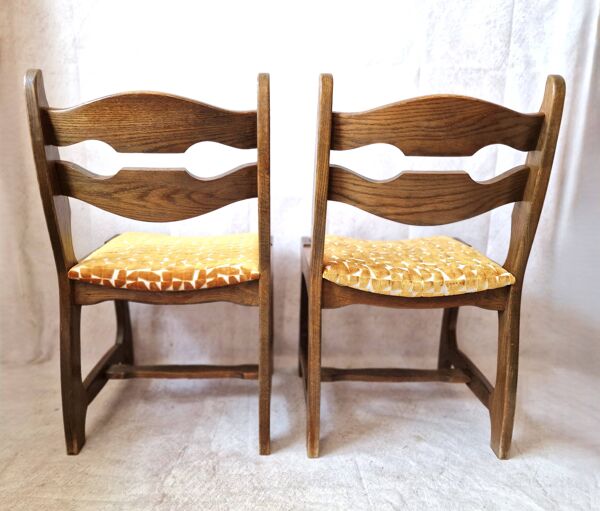 6 chaises tapissées Guillerme et Chambron. Modèle Lorraine