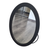 Modern Style Black Oval Wall Mirror