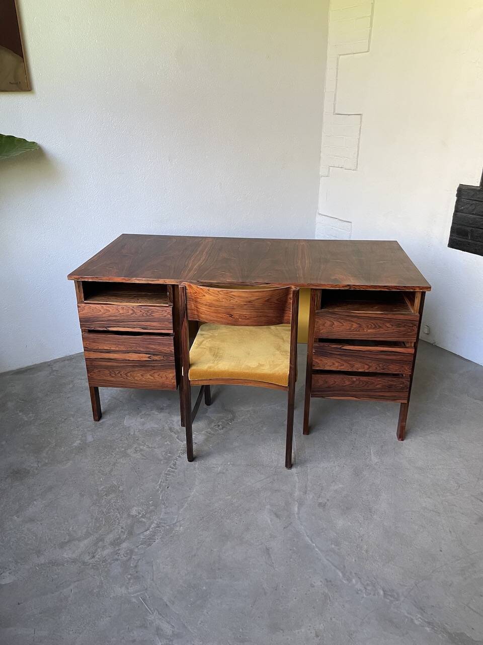 Desk and its Scandinavian rosewood chair