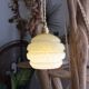 Vintage portable lamp globes customizable yellow clichy glass