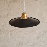 Black enamelled pendant lamp 1950